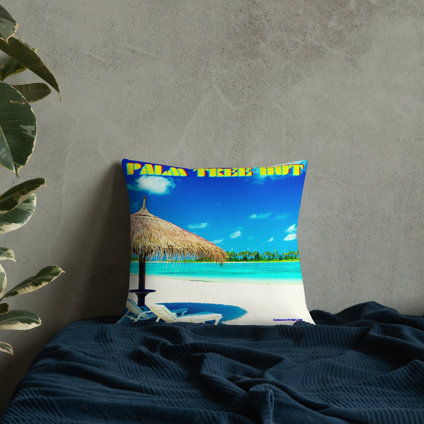 PALM TREE HUT  Premium Pillow