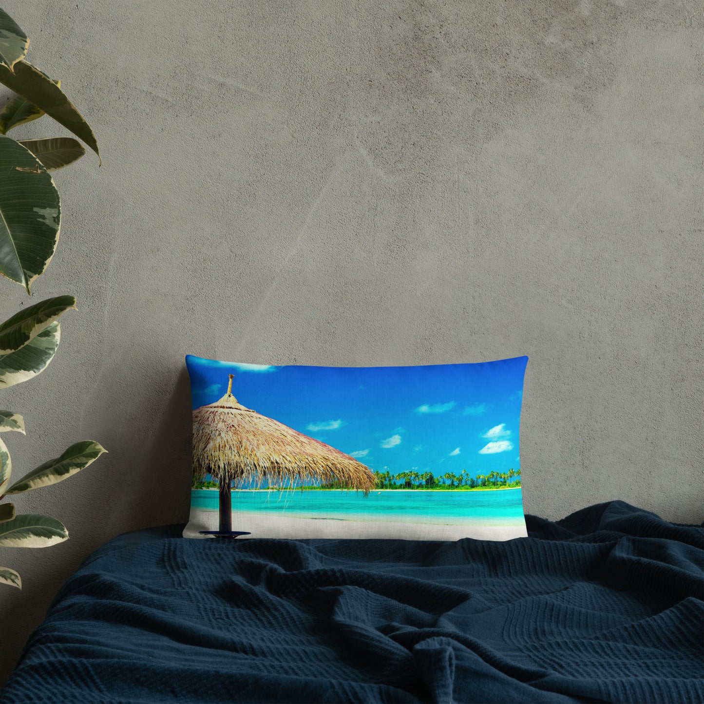 PALM TREE HUT  Premium Pillow