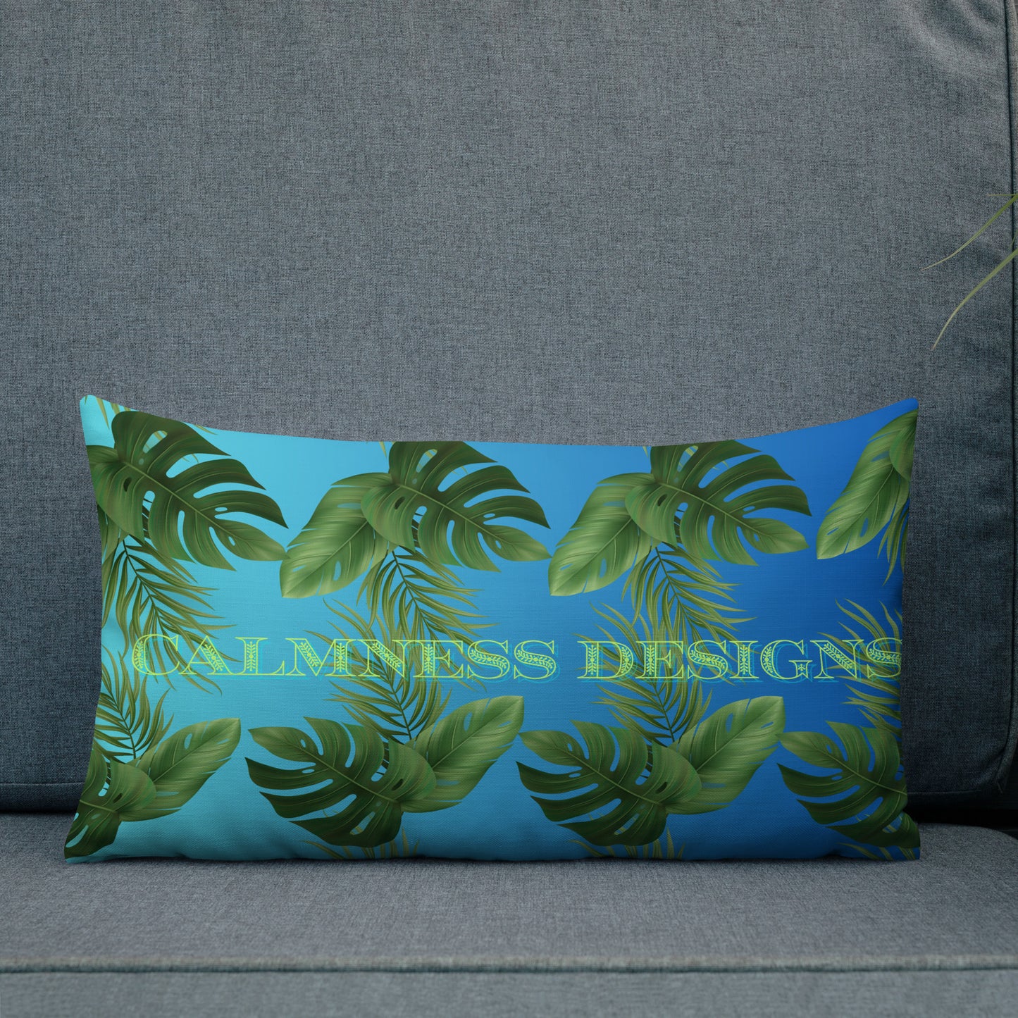 Palm Leaves Tropic,  CALMNESS DESIGNS,  Creative Designer's, Premium Pillow