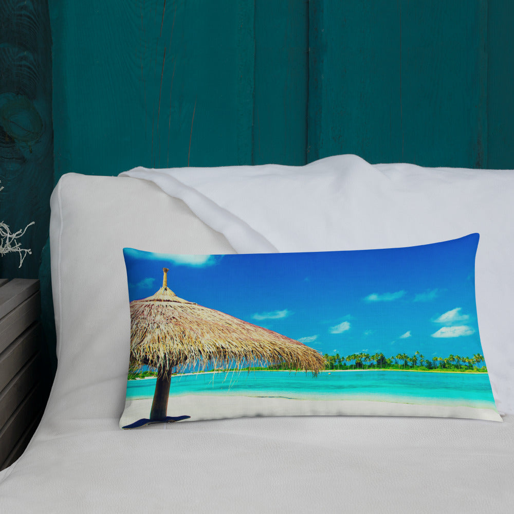 PALM TREE HUT  Premium Pillow