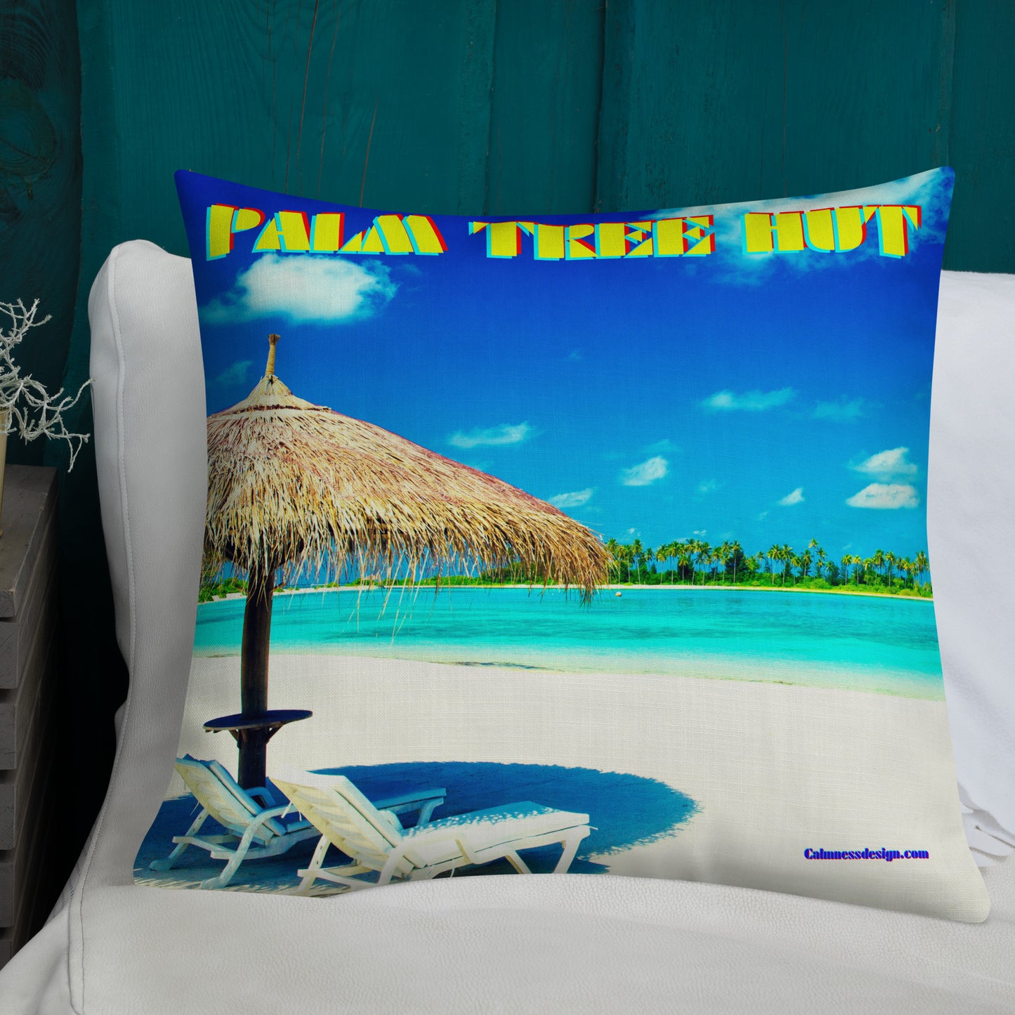 PALM TREE HUT  Premium Pillow