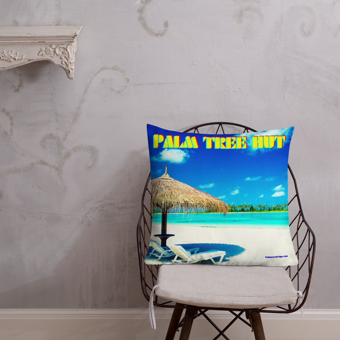 PALM TREE HUT  Premium Pillow