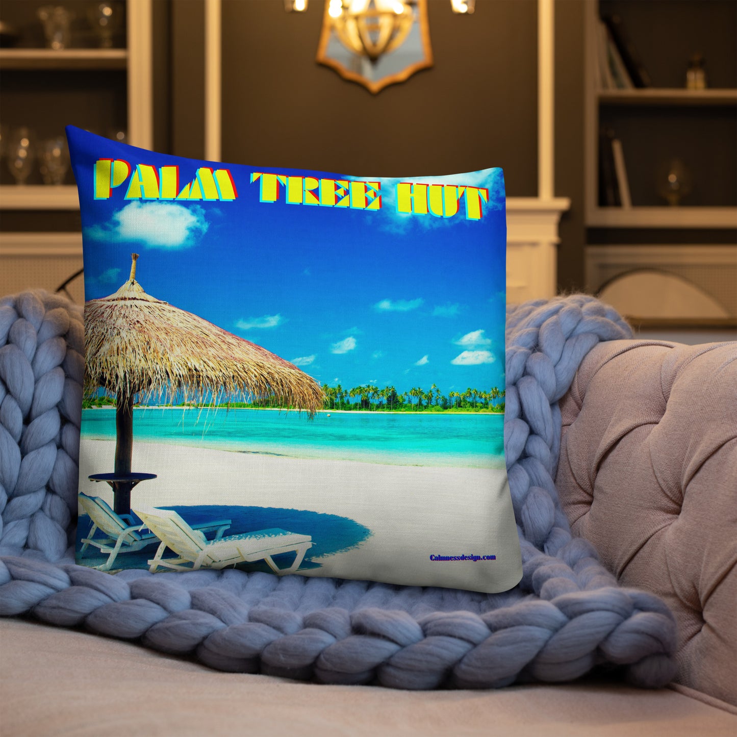 PALM TREE HUT  Premium Pillow