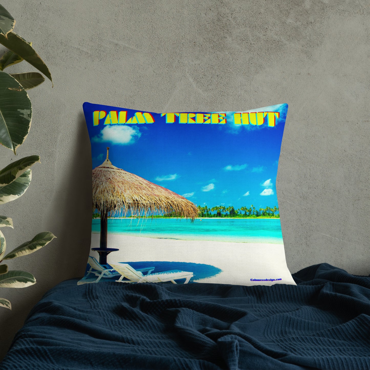 PALM TREE HUT  Premium Pillow