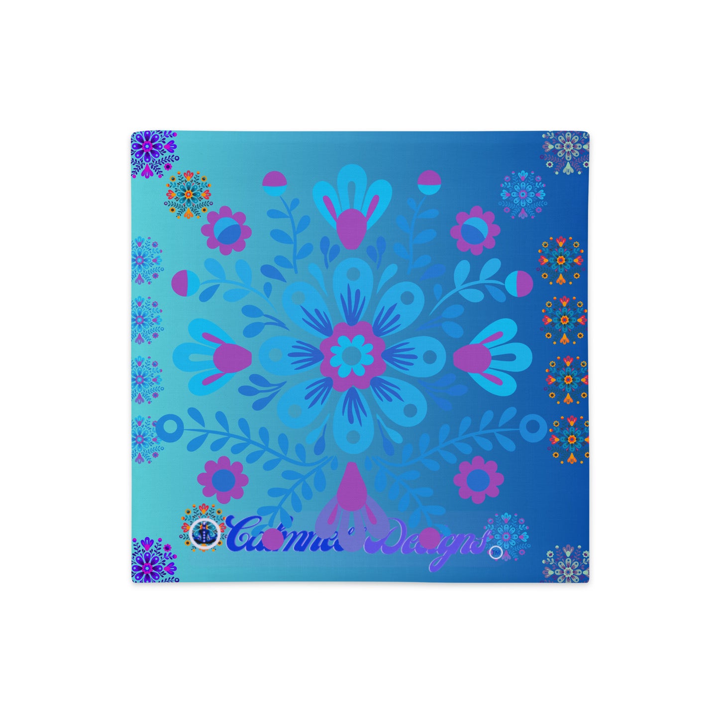 Mexican Embroidery Seamless Pattern, CALMNESS DESIGNS,  Creative Designer's, Premium Pillow Case