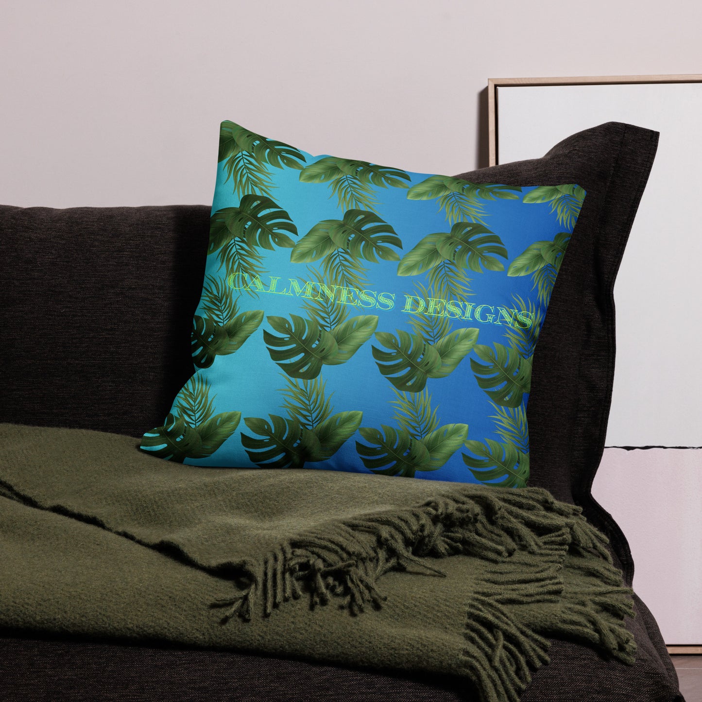 Palm Leaves Tropic,  CALMNESS DESIGNS,  Creative Designer's,  Premium Pillow Case