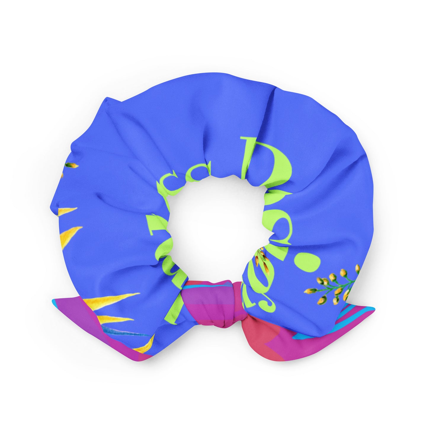 Tropical Flower's Water Painting, CALMNESS DESIGNS,  Creative Designer's, Recycled Scrunchie