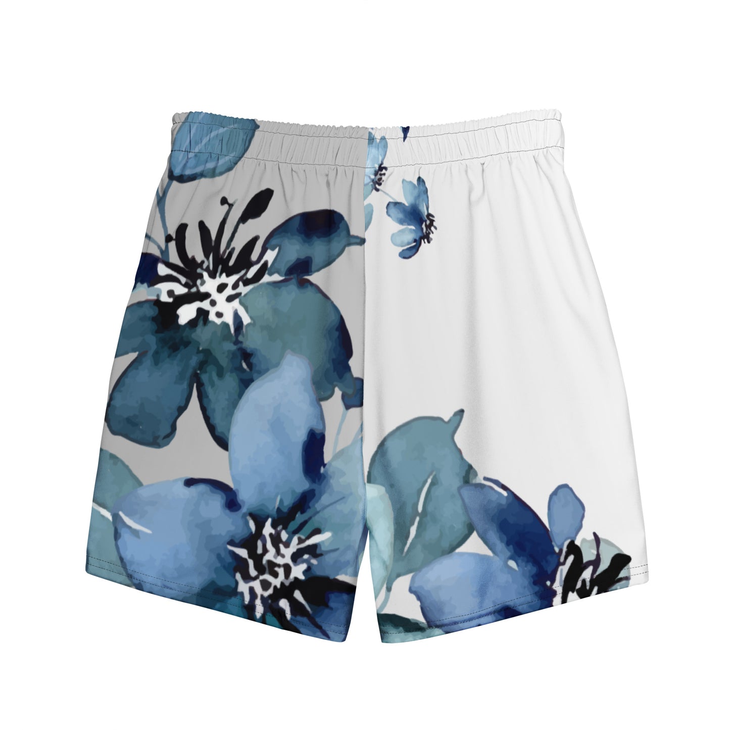 Exceptional Blue Flowers, Calmness Designs,  Men's swim trunks