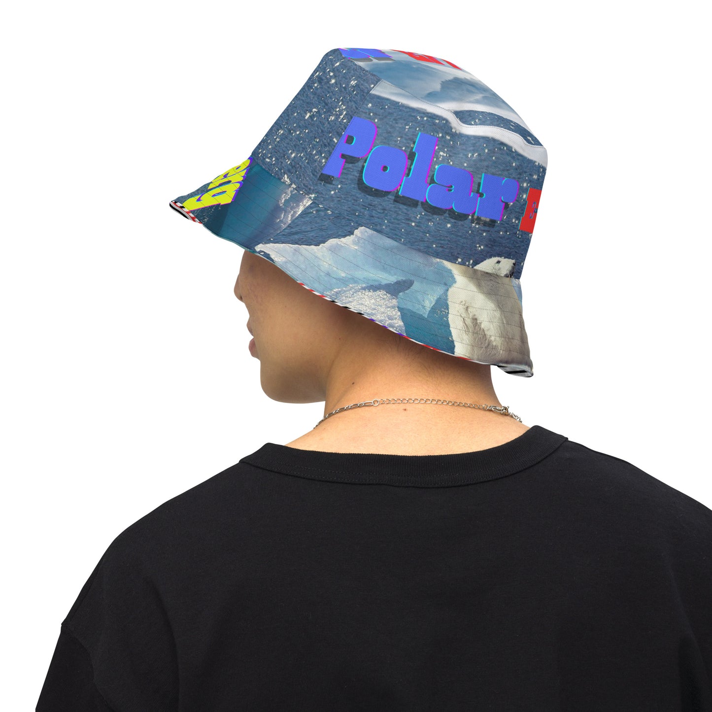 Polar Bear on an Iceberg,   Reversible bucket hat