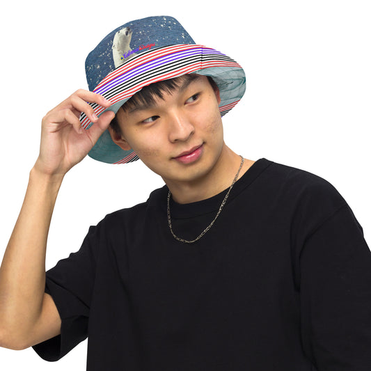 Polar Bear on an Iceberg,   Reversible bucket hat