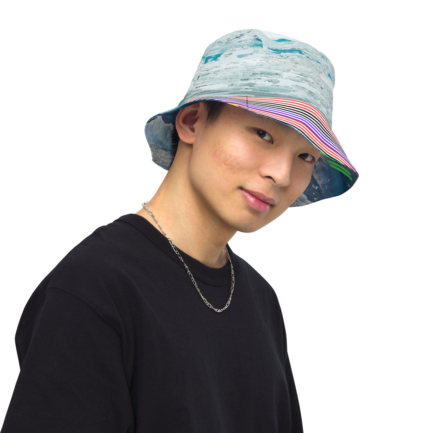 Polar Bear on an Iceberg,   Reversible bucket hat