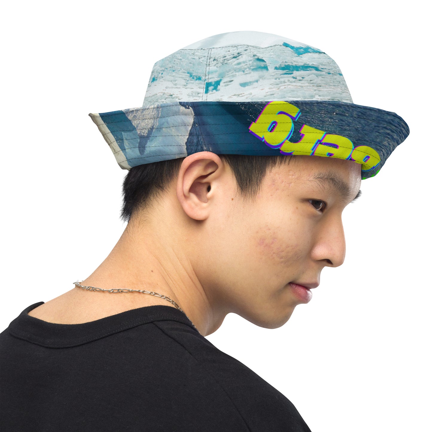 Polar Bear on an Iceberg,   Reversible bucket hat