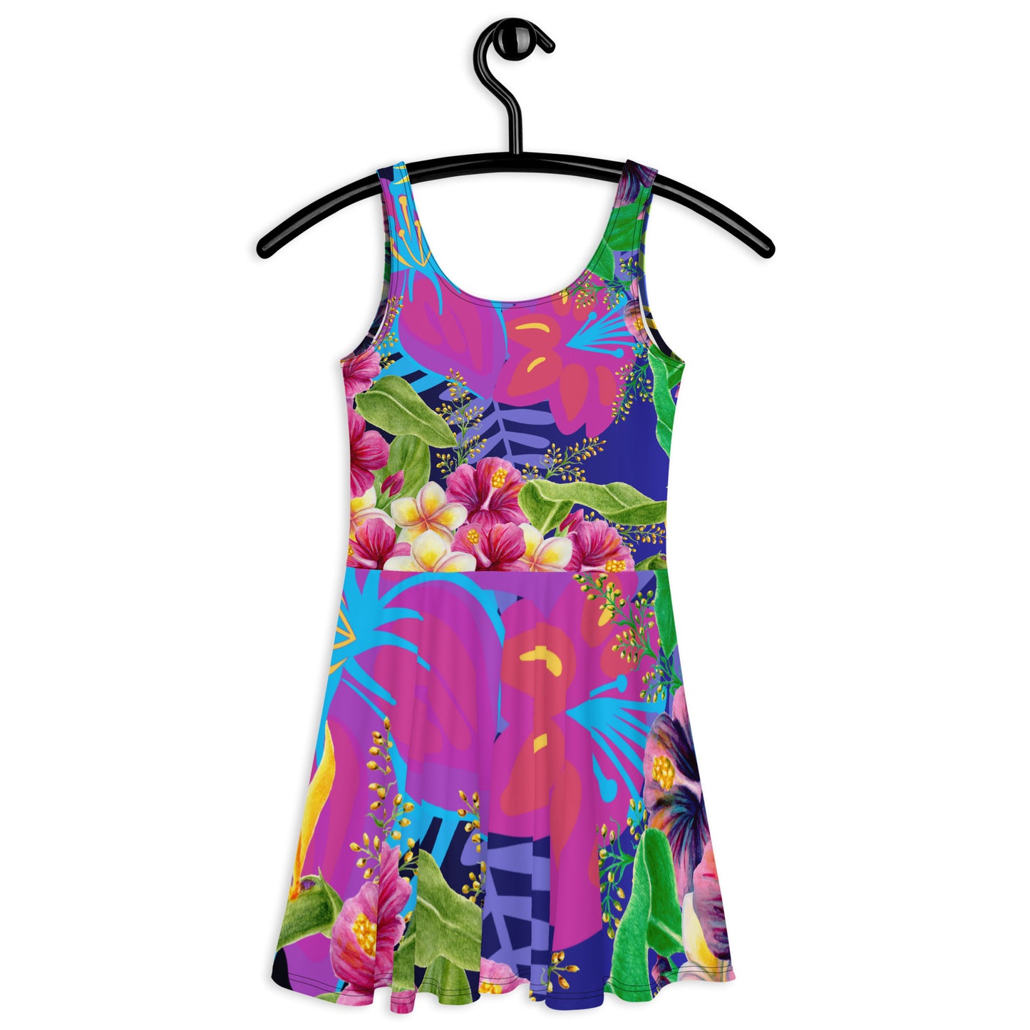 Tropical Flower's Water Painting, CALMNESS DESIGNS,  Creative Designer's, Skater Dress