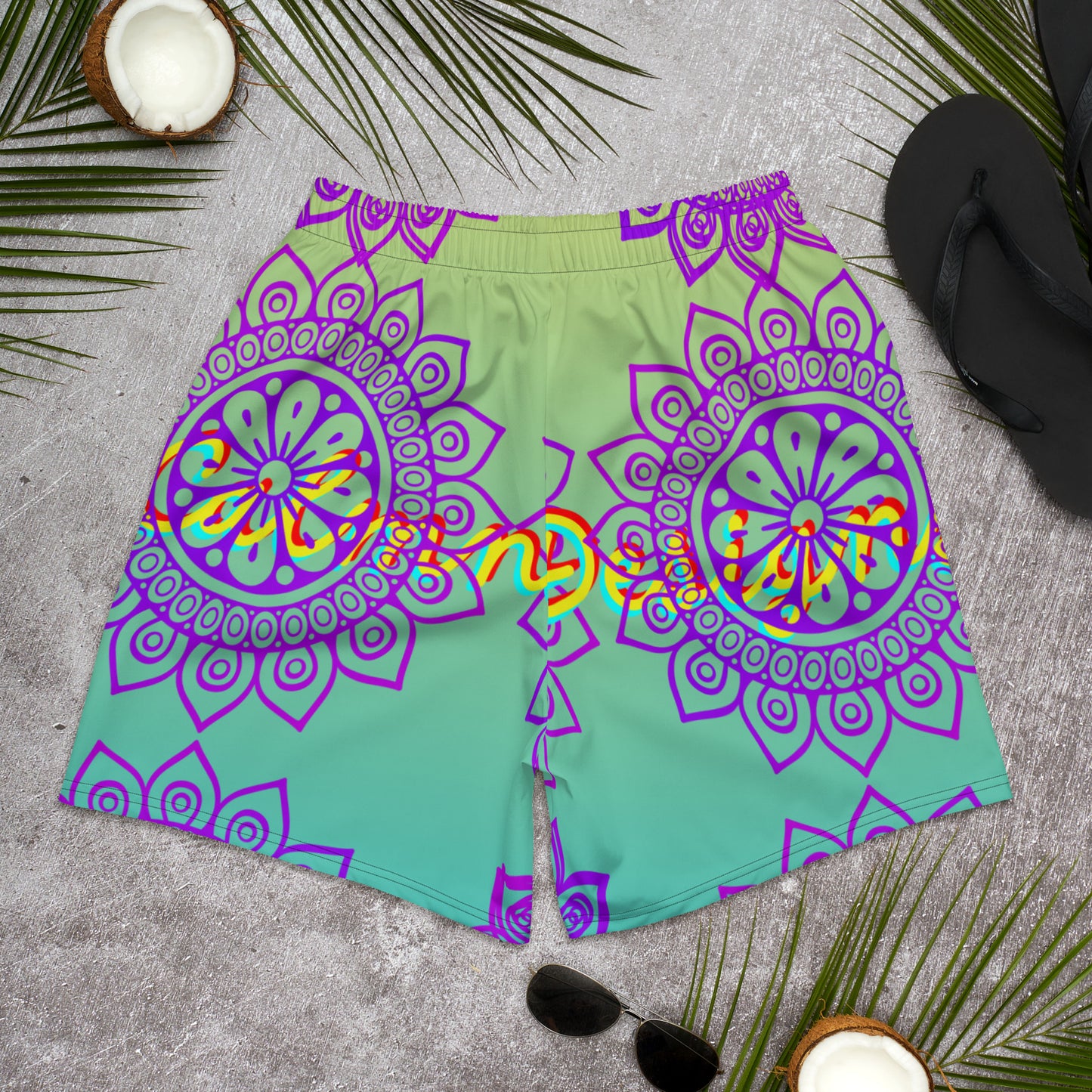 Luxury Mandala Designs, CALMNESS DESIGNS,  Creative Designer's,  All-Over Print Unisex Athletic Long Shorts