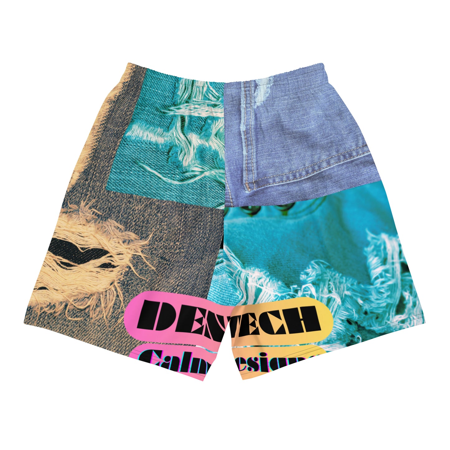 Denim Tech, Calmness Designs,   All-Over Print Unisex Athletic Long Shorts