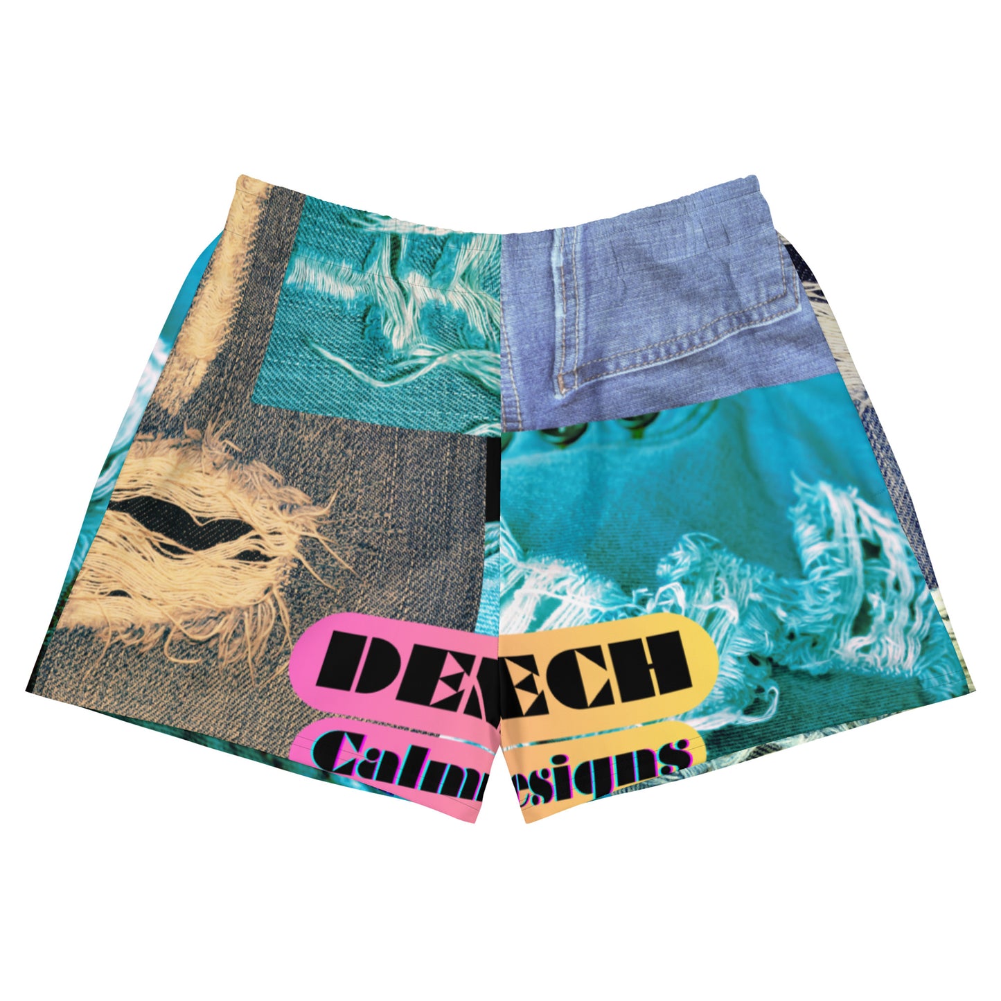 Denim Tech, Calmness Designs,   All-Over Print Unisex Athletic Shorts