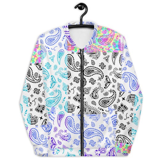 Multicolor, Bandana Seamless Pattern,  Unisex Bomber Jacket