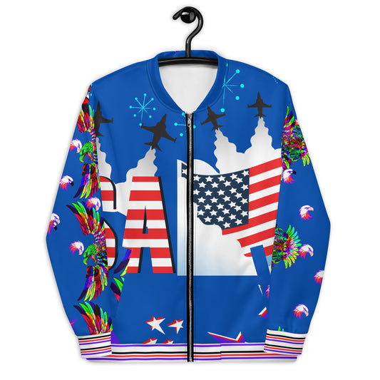 United States Of America, Independence day and Country Theme Vector,  Unisex Bomber Jacket