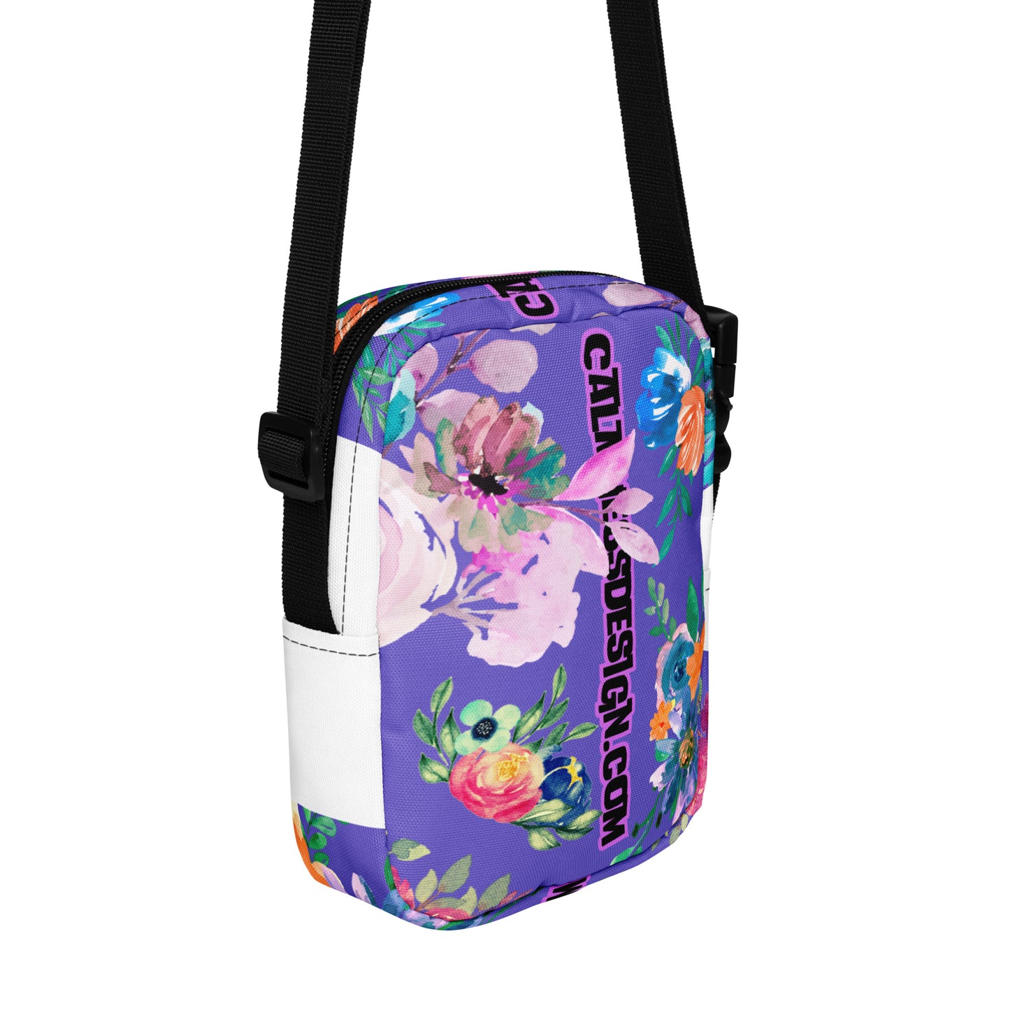 Wreaths Watercolor Flower Cutout, Calmness Designs, Calmnessdesign.COM,  Utility crossbody bag