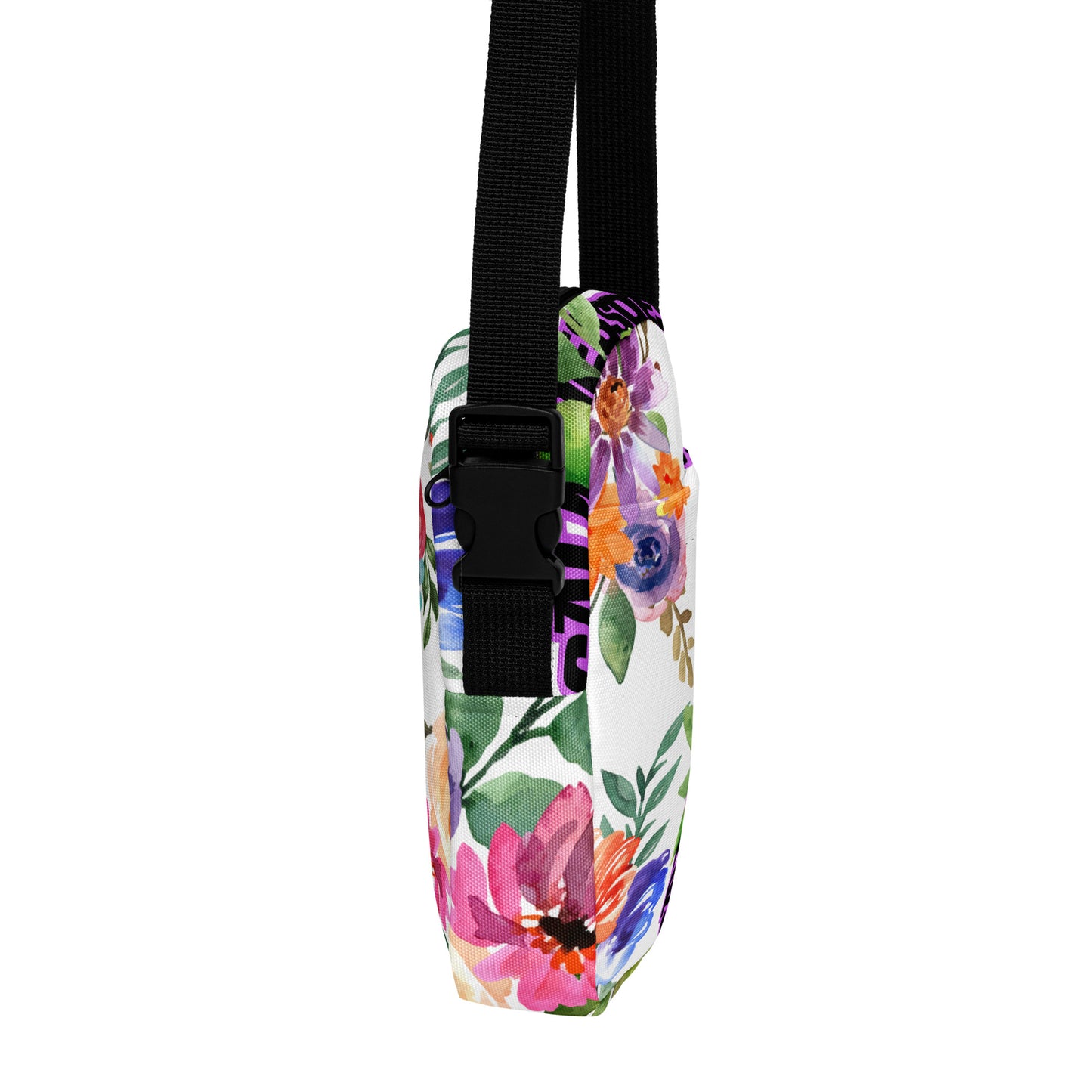 Wreaths Watercolor Flower Cutout, Calmness Designs, Calmnessdesign.COM,  Utility crossbody bag