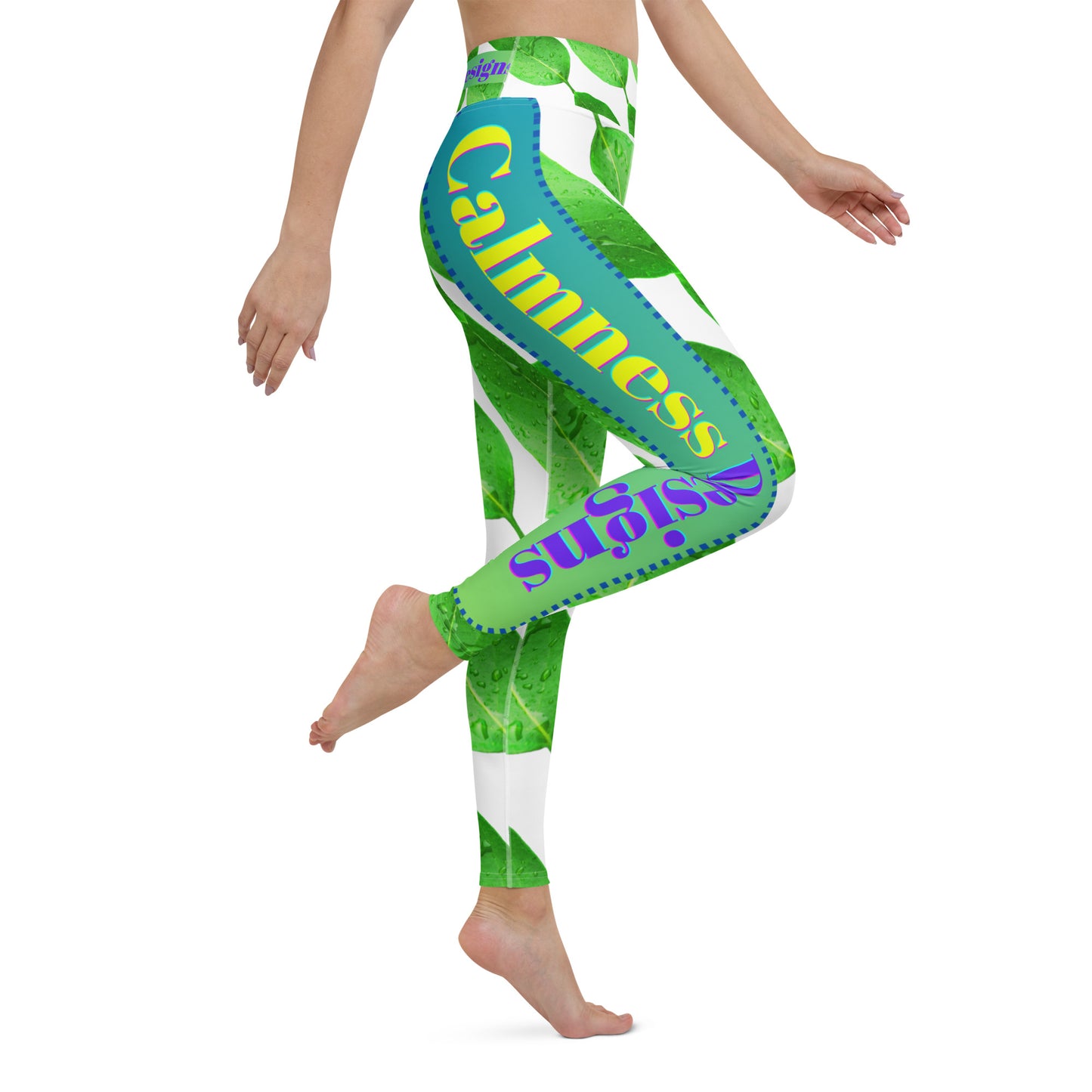 Wet Lemon Leah, Calmness Designs,  Yoga Leggings