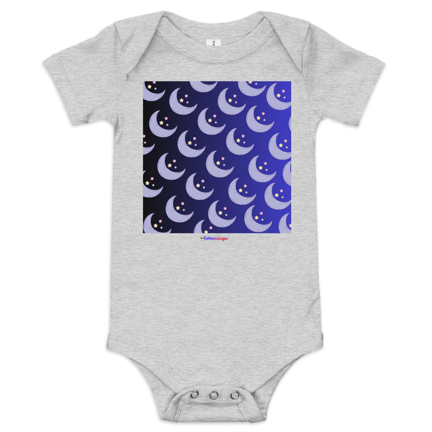 Baby Moon and Stars,  CALMNESS DESIGNS,  Creative Designer's, Baby short sleeve one piece