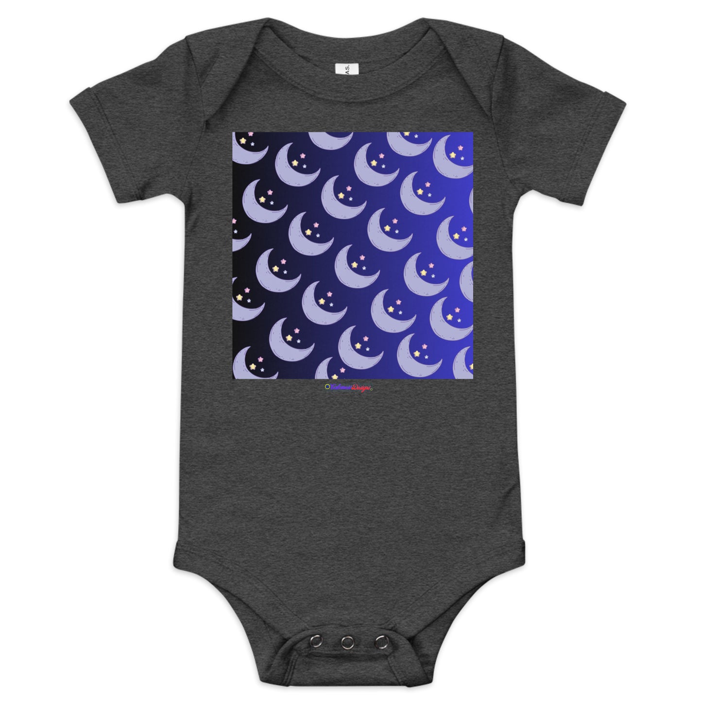 Baby Moon and Stars,  CALMNESS DESIGNS,  Creative Designer's, Baby short sleeve one piece