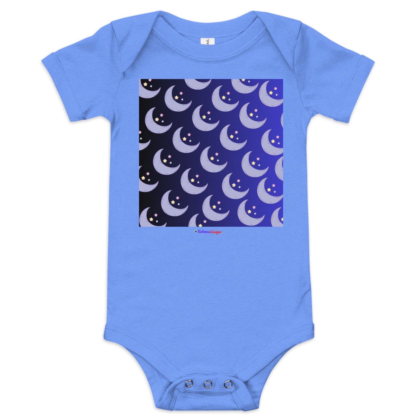 Baby Moon and Stars,  CALMNESS DESIGNS,  Creative Designer's, Baby short sleeve one piece