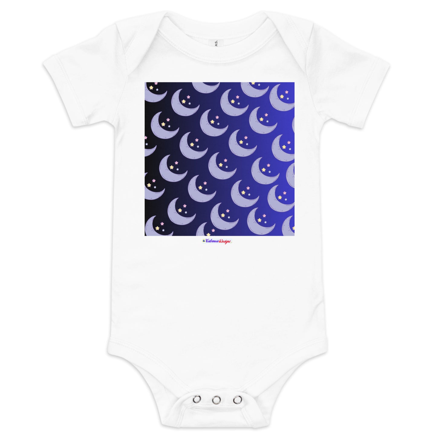 Baby Moon and Stars,  CALMNESS DESIGNS,  Creative Designer's, Baby short sleeve one piece