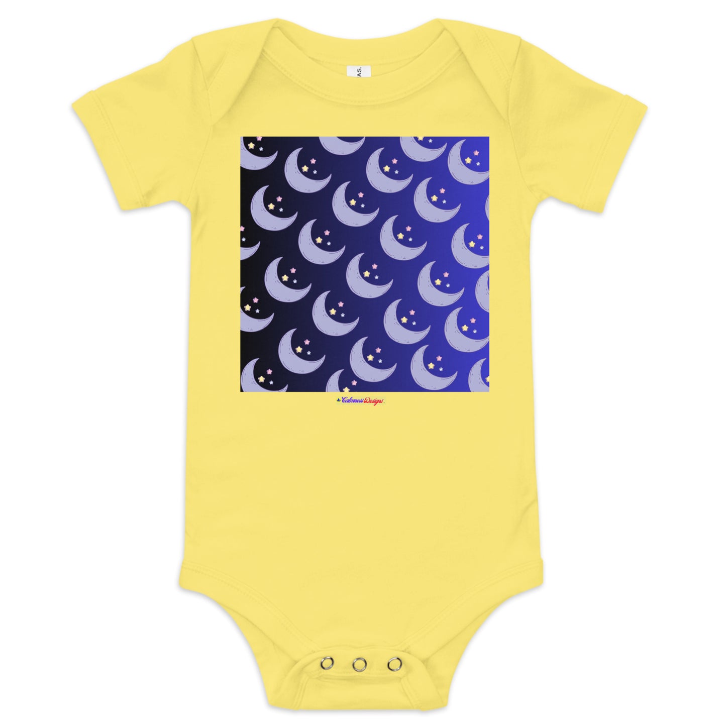 Baby Moon and Stars,  CALMNESS DESIGNS,  Creative Designer's, Baby short sleeve one piece