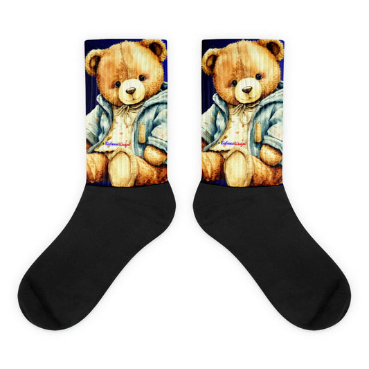 Teddy Bear , RELAXING, Chilling, Calmness Designs, Creative Designs,  Socks