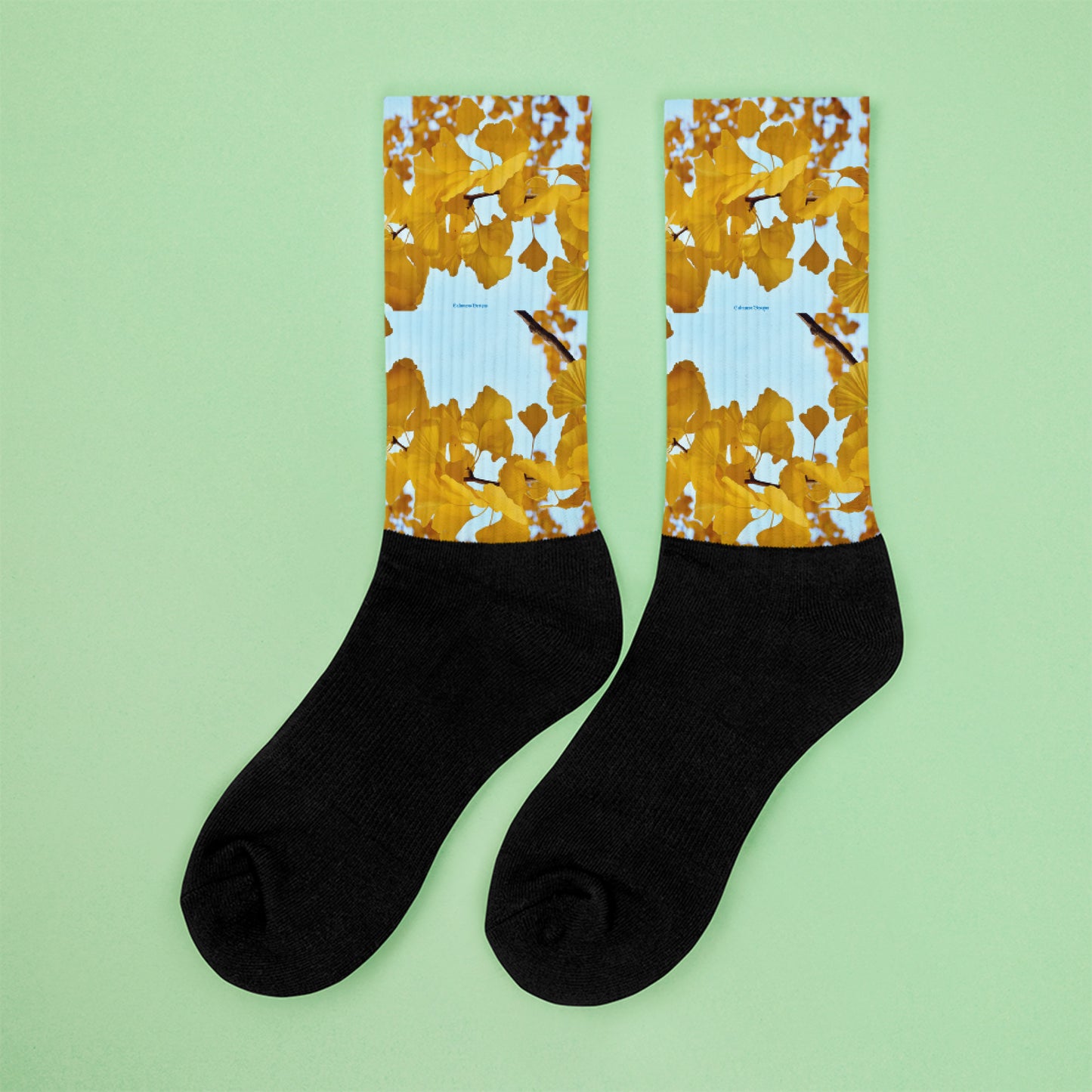 Ginkgo Tree Leaves, Calmness Designs,   Socks