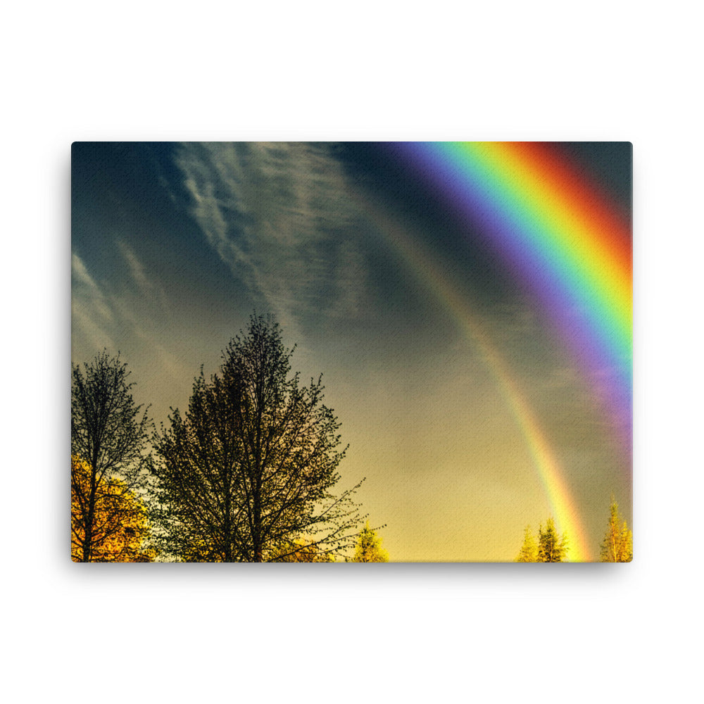 LANDSCAPE WITH DOUBLE RAINBOW, Canvas