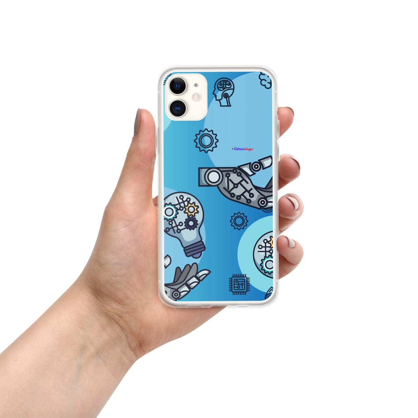 Circuit Board Technology, Hand Drawn Electronic Integrated Circuit, Digital Network Technology,  Clear Case for iPhone®