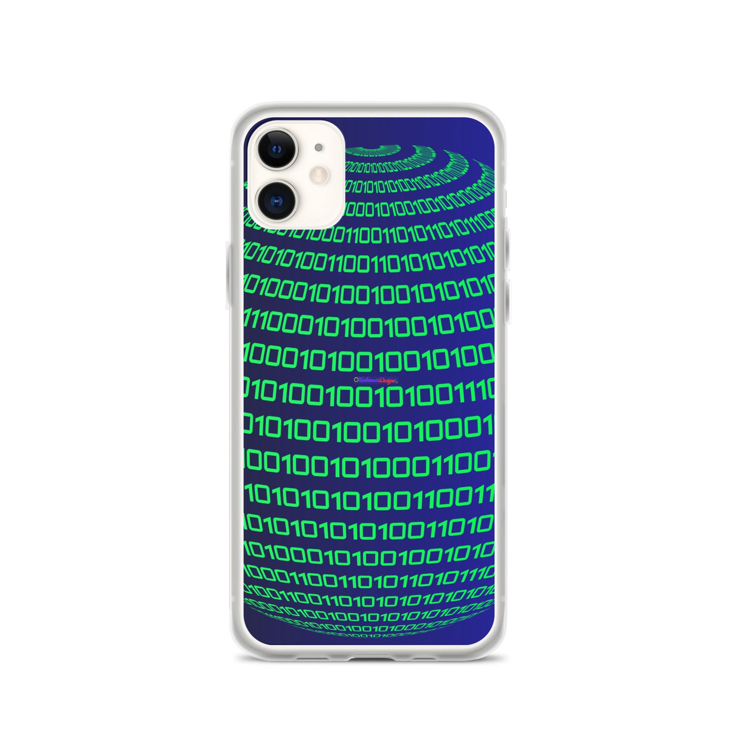 Sphere Binary Code ICON, Ones and Zeros, CALMNESS DESIGNS,  Creative Designer's,  Clear Case for iPhone®