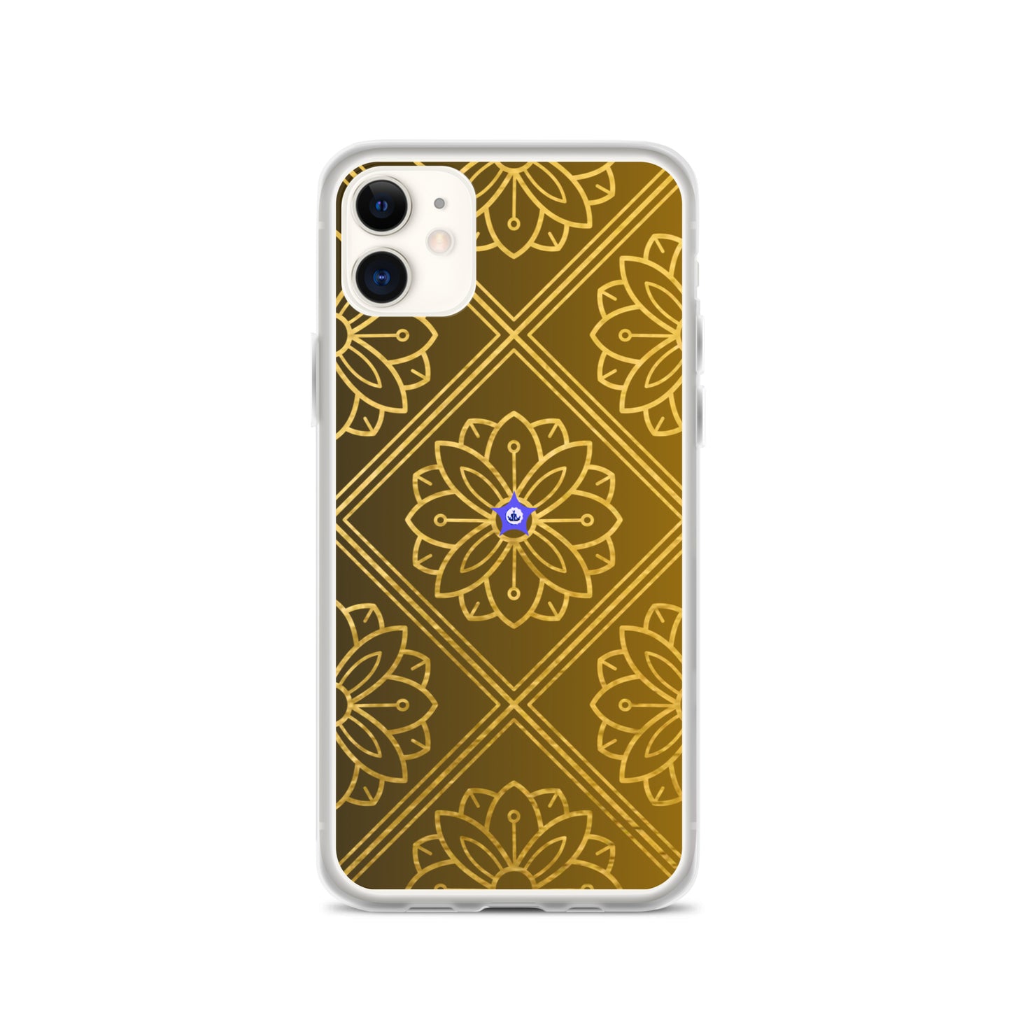 Bidri Decorative Elements Seamless Pattern Line art Clean-GOLD, CALMNESS DESIGNS,  Creative Designer's,  Clear Case for iPhone®