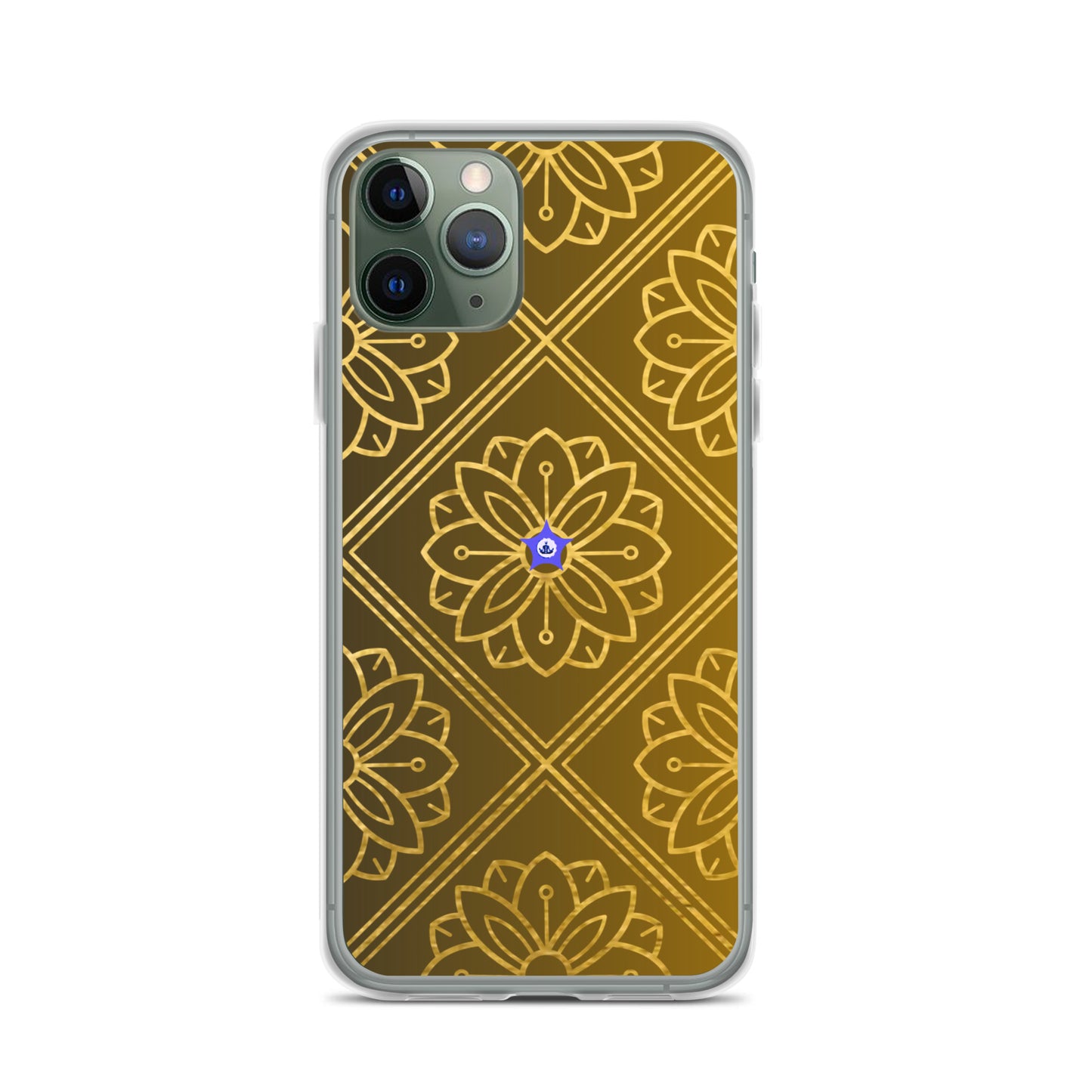 Bidri Decorative Elements Seamless Pattern Line art Clean-GOLD, CALMNESS DESIGNS,  Creative Designer's,  Clear Case for iPhone®