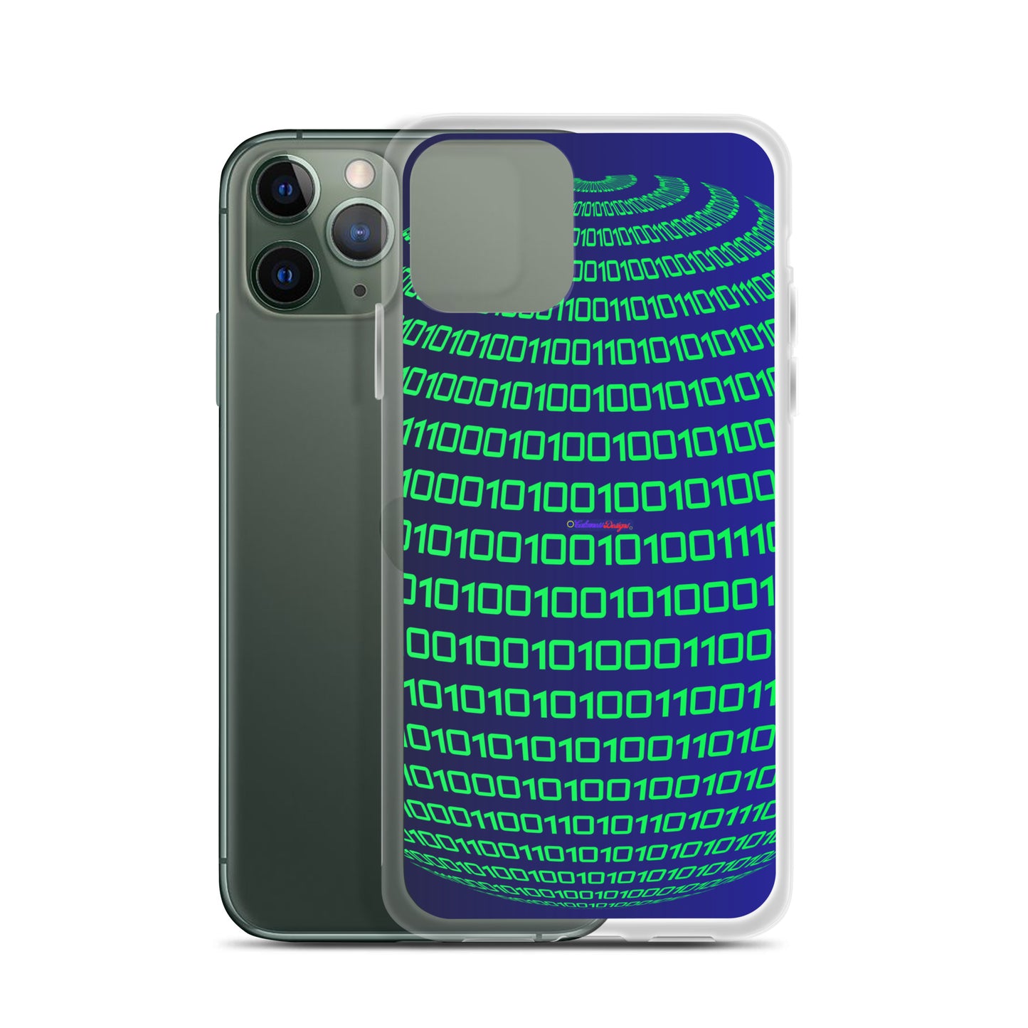 Sphere Binary Code ICON, Ones and Zeros, CALMNESS DESIGNS,  Creative Designer's,  Clear Case for iPhone®