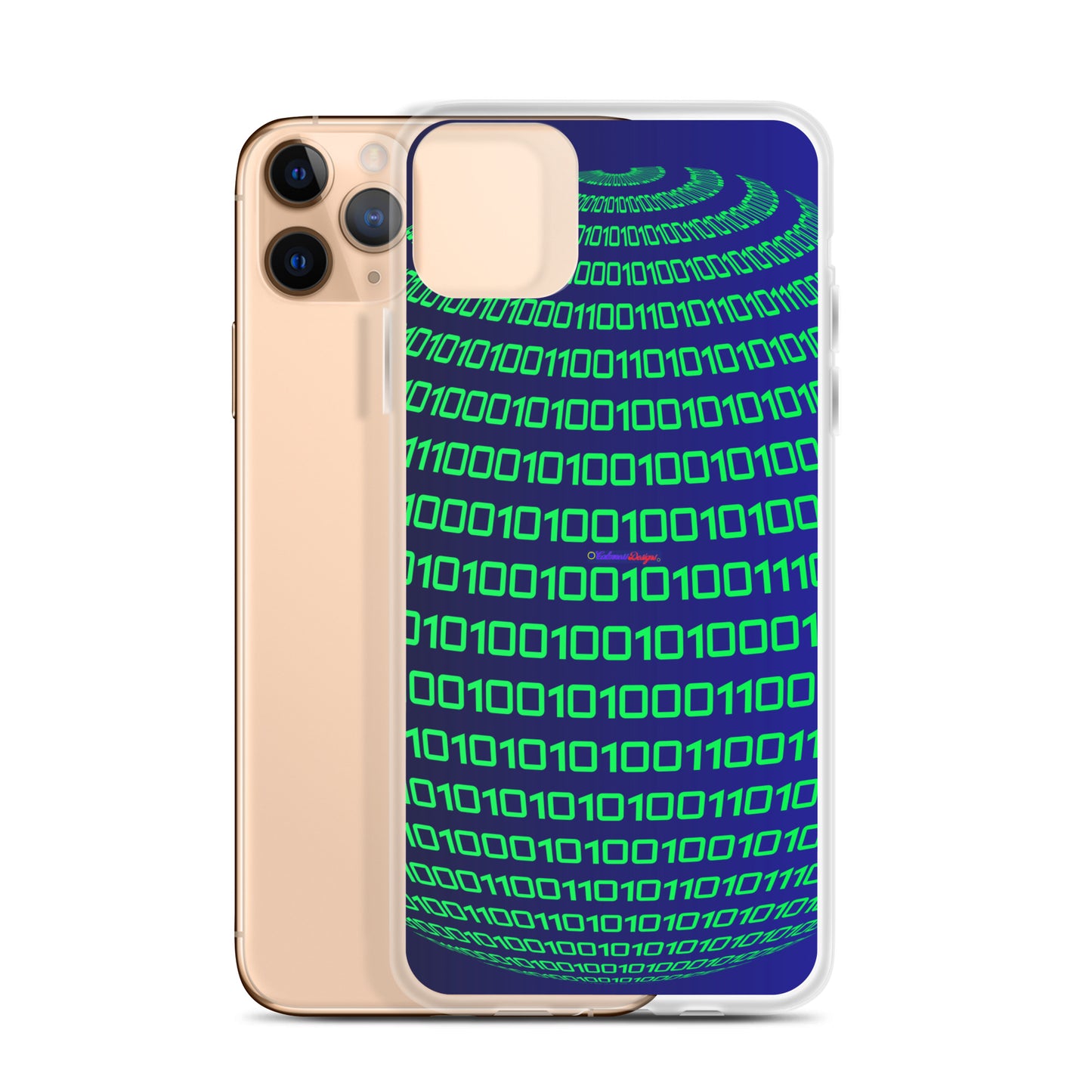 Sphere Binary Code ICON, Ones and Zeros, CALMNESS DESIGNS,  Creative Designer's,  Clear Case for iPhone®