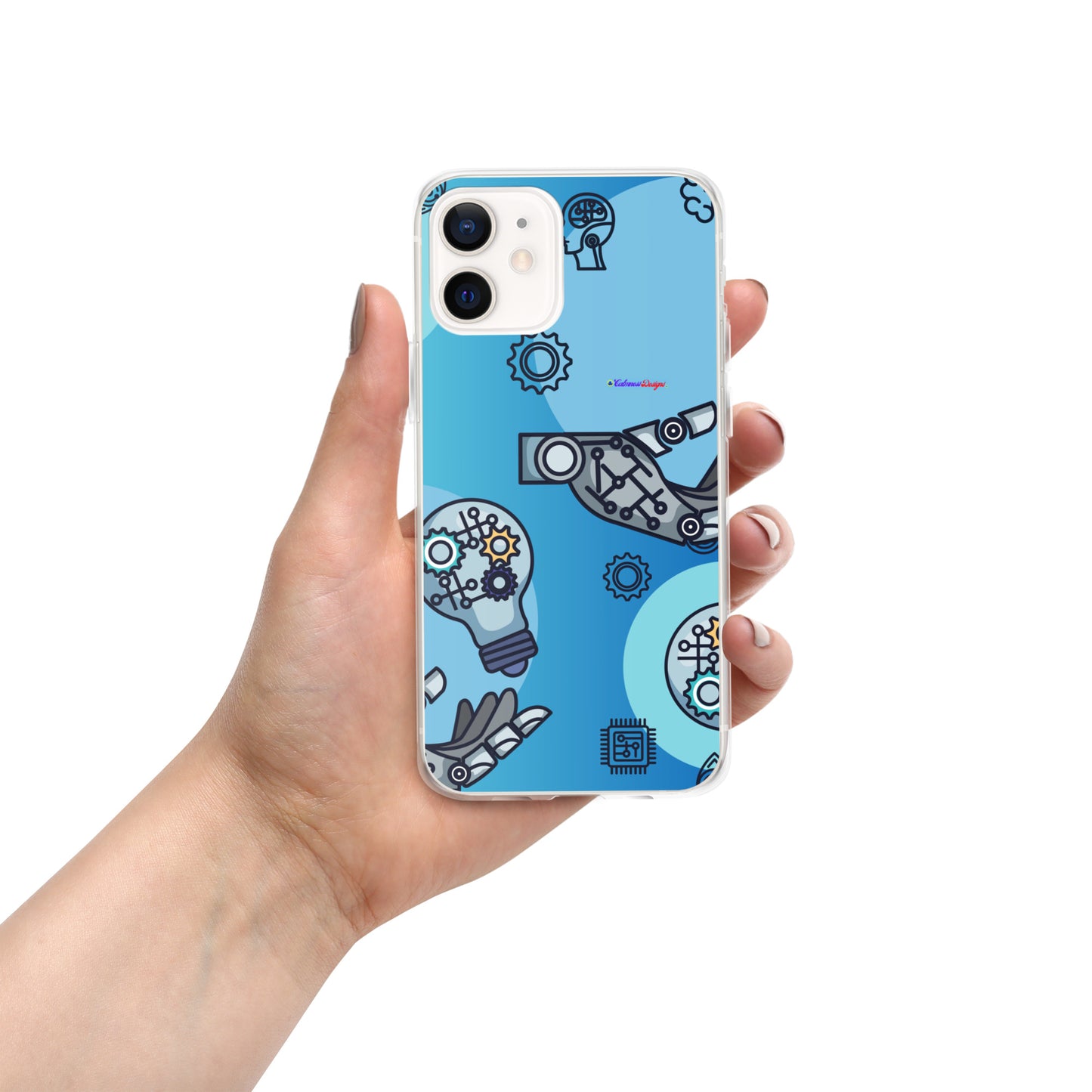 Circuit Board Technology, Hand Drawn Electronic Integrated Circuit, Digital Network Technology,  Clear Case for iPhone®