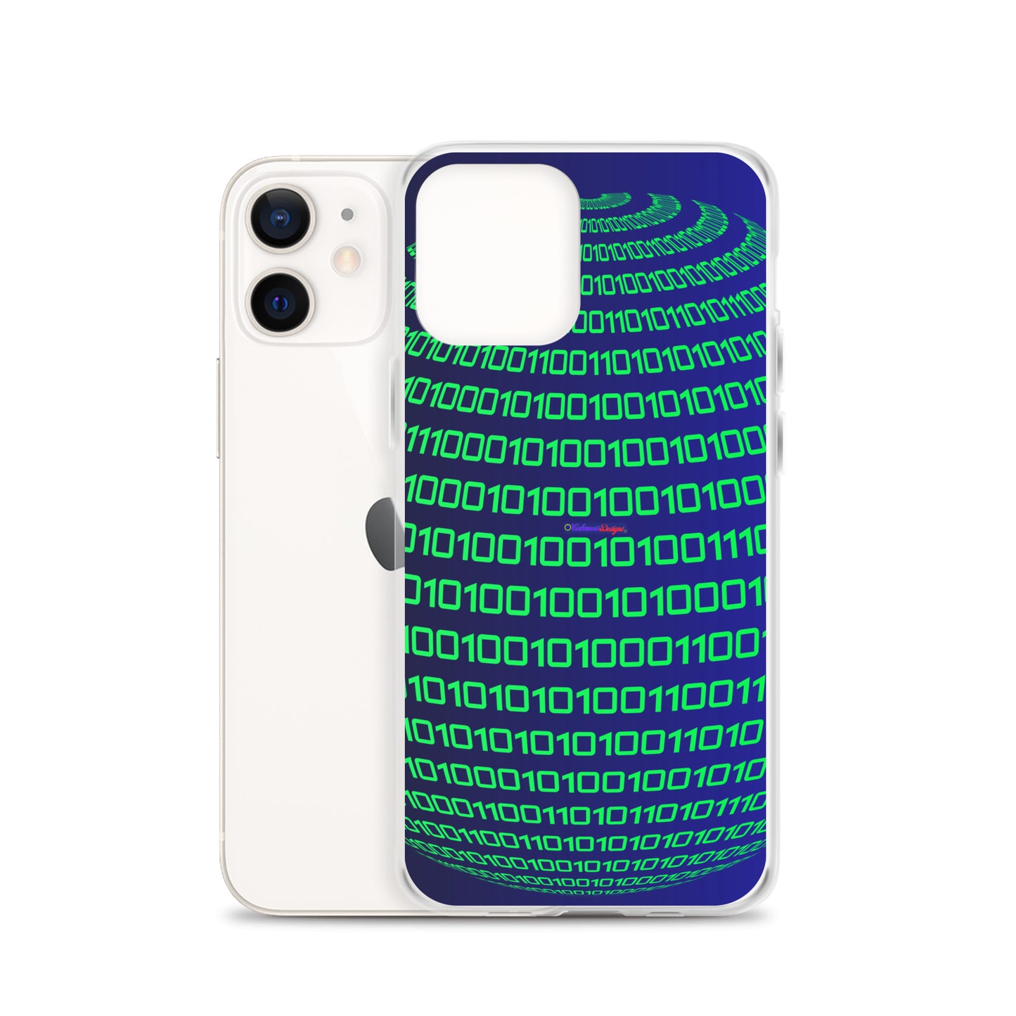 Sphere Binary Code ICON, Ones and Zeros, CALMNESS DESIGNS,  Creative Designer's,  Clear Case for iPhone®