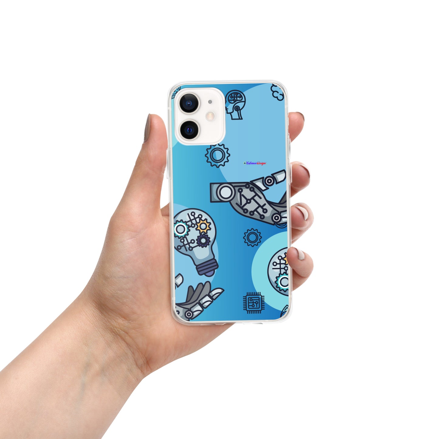 Circuit Board Technology, Hand Drawn Electronic Integrated Circuit, Digital Network Technology,  Clear Case for iPhone®