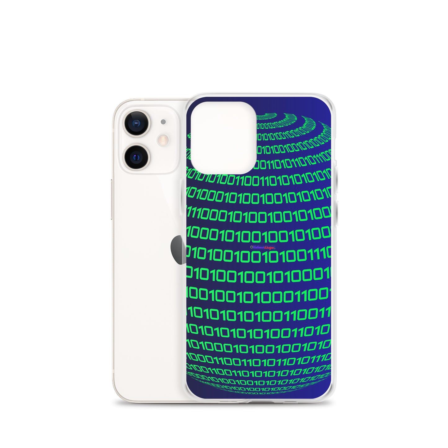 Sphere Binary Code ICON, Ones and Zeros, CALMNESS DESIGNS,  Creative Designer's,  Clear Case for iPhone®