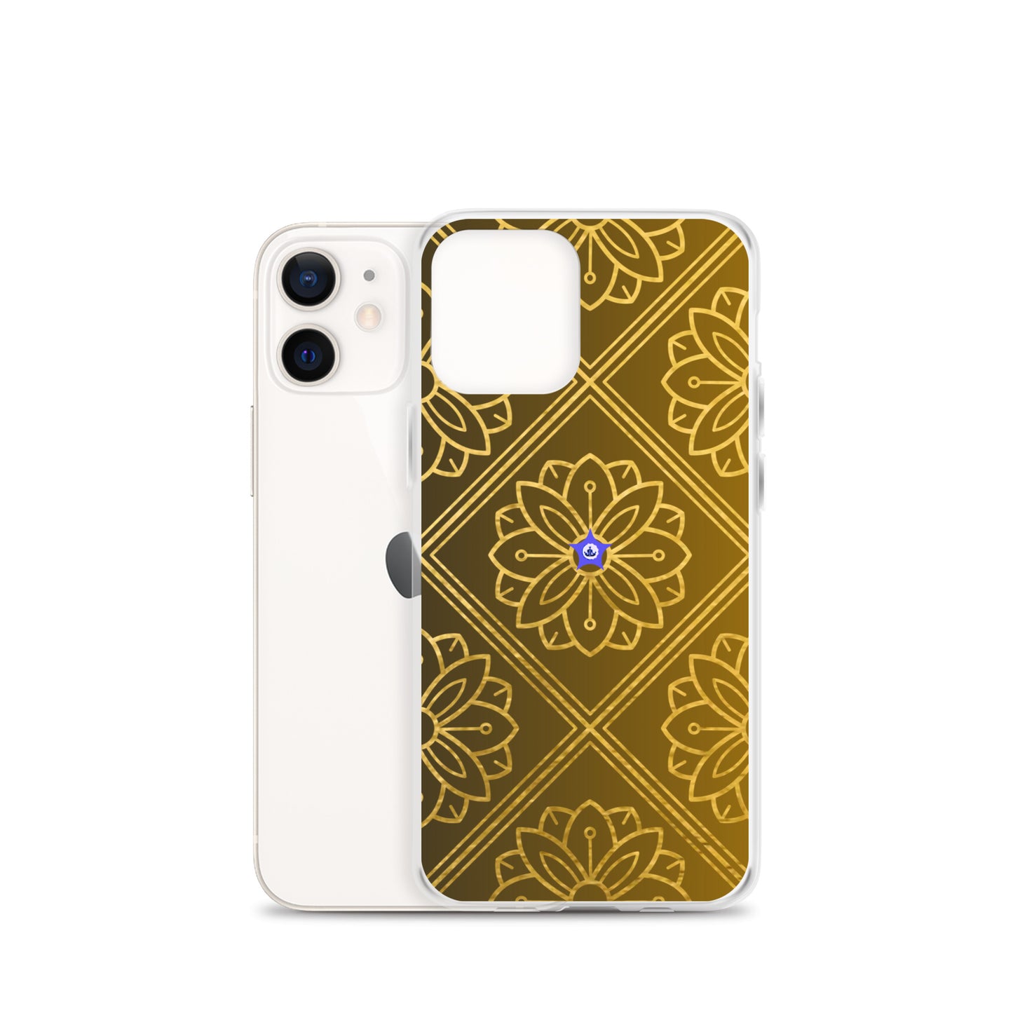 Bidri Decorative Elements Seamless Pattern Line art Clean-GOLD, CALMNESS DESIGNS,  Creative Designer's,  Clear Case for iPhone®