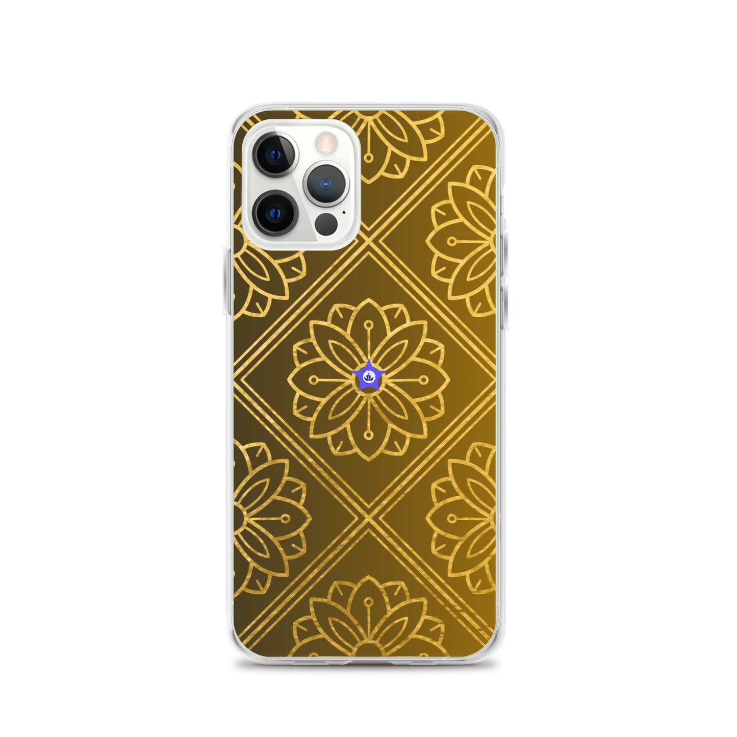 Bidri Decorative Elements Seamless Pattern Line art Clean-GOLD, CALMNESS DESIGNS,  Creative Designer's,  Clear Case for iPhone®