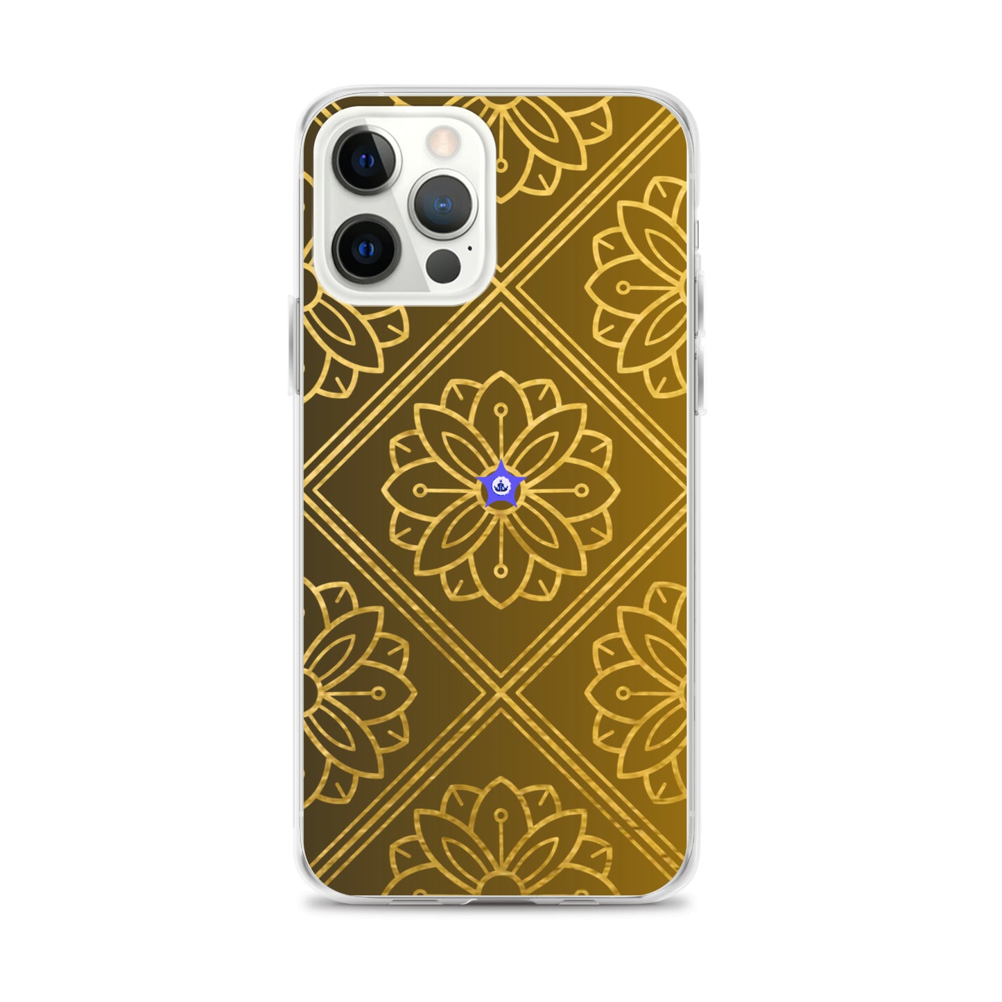 Bidri Decorative Elements Seamless Pattern Line art Clean-GOLD, CALMNESS DESIGNS,  Creative Designer's,  Clear Case for iPhone®