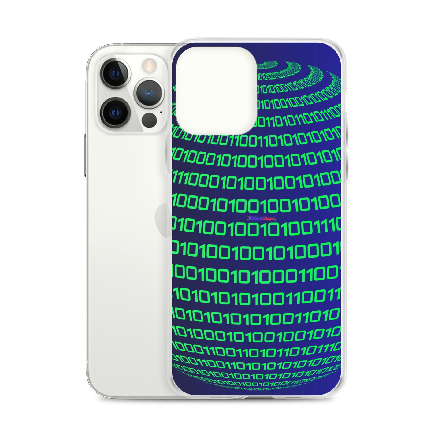 Sphere Binary Code ICON, Ones and Zeros, CALMNESS DESIGNS,  Creative Designer's,  Clear Case for iPhone®