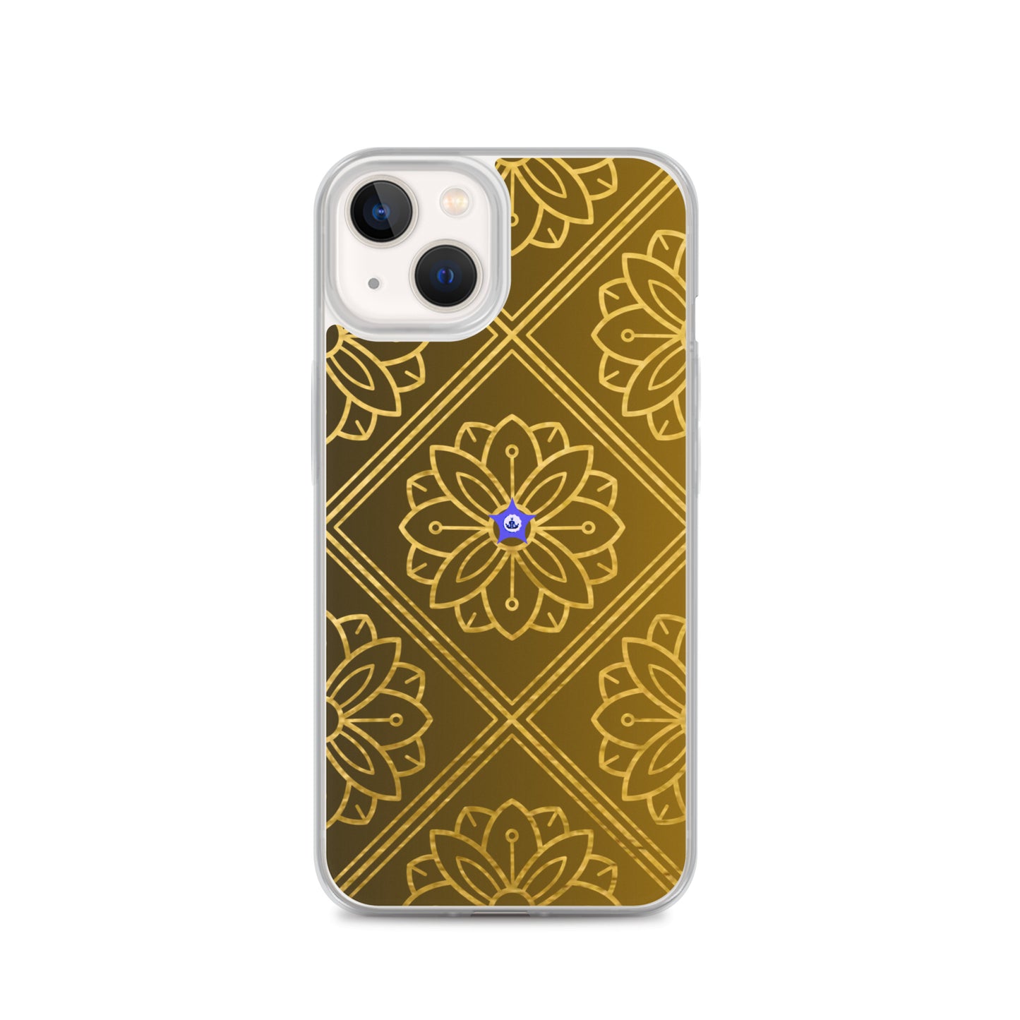 Bidri Decorative Elements Seamless Pattern Line art Clean-GOLD, CALMNESS DESIGNS,  Creative Designer's,  Clear Case for iPhone®