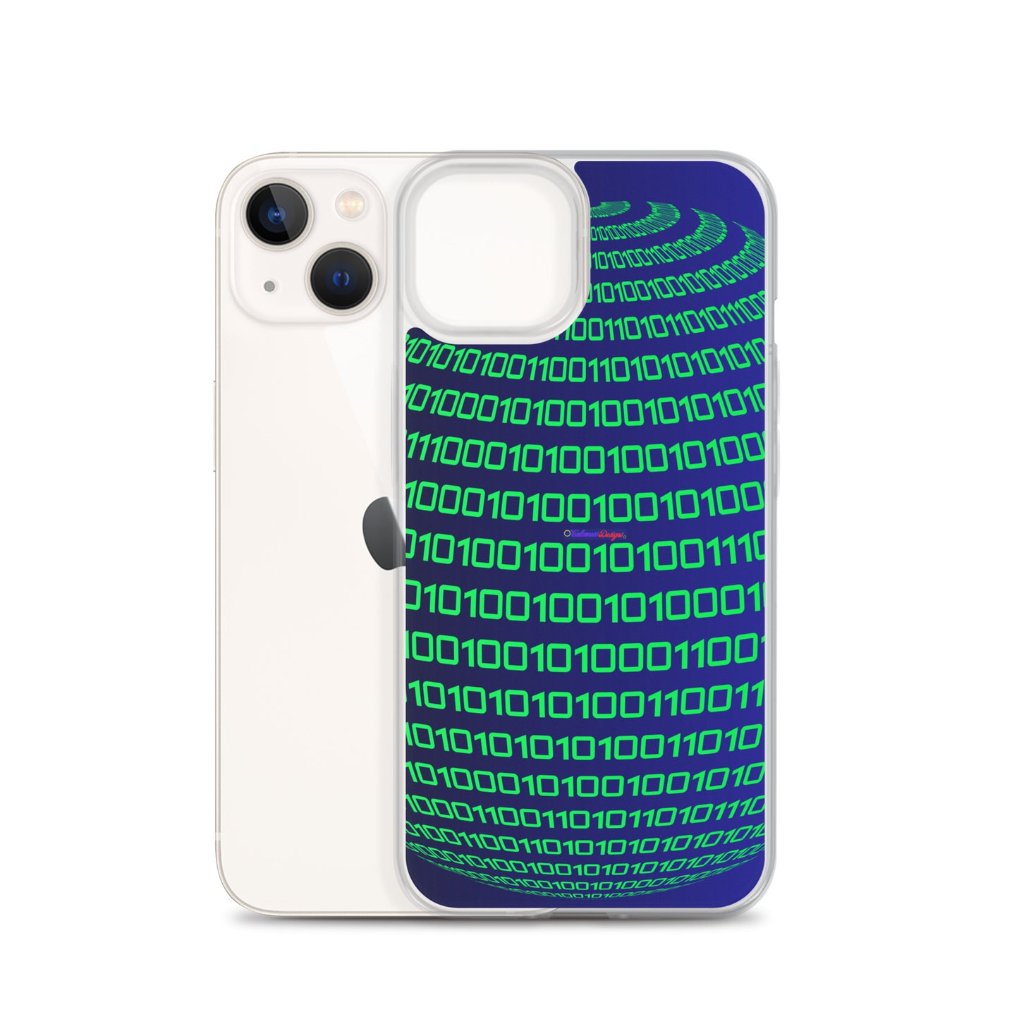 Sphere Binary Code ICON, Ones and Zeros, CALMNESS DESIGNS,  Creative Designer's,  Clear Case for iPhone®