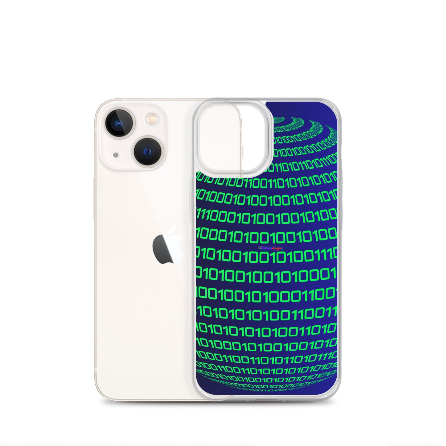 Sphere Binary Code ICON, Ones and Zeros, CALMNESS DESIGNS,  Creative Designer's,  Clear Case for iPhone®